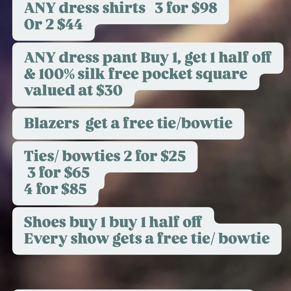 My eBay BIGGEST SALE MEN'S APPAREL AND ACCESSORIES